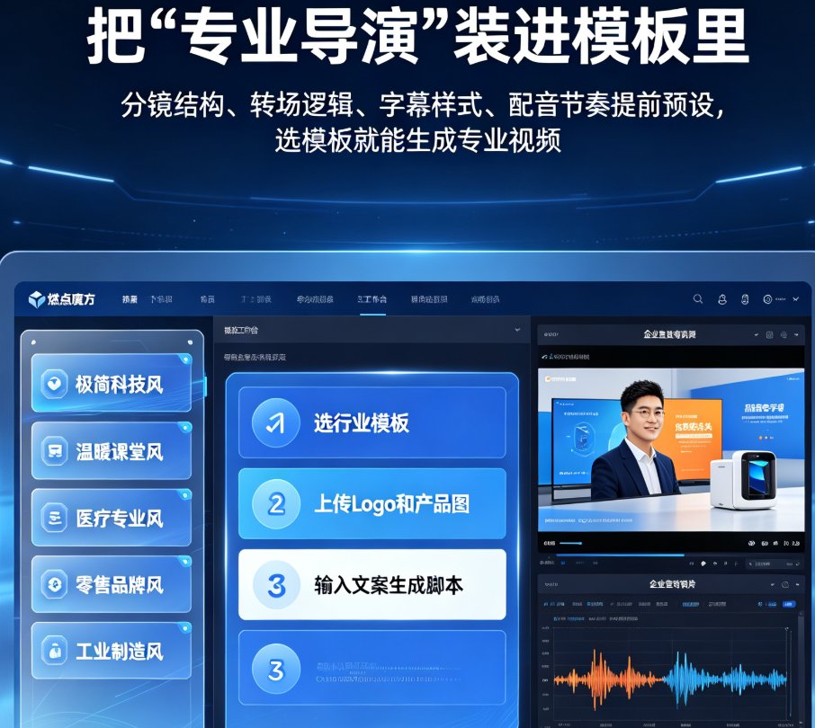 从0到1做宣传视频：燃点魔方模板库+素材库高效工作流