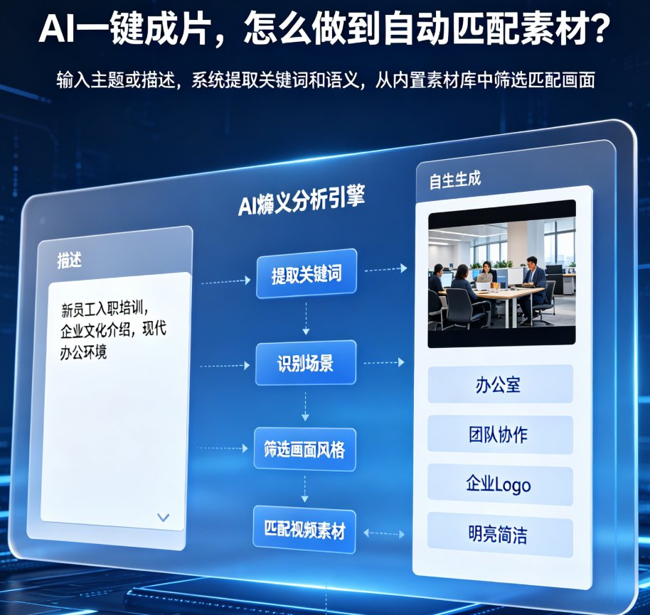 职场人做短视频没素材？燃点魔方AI一键成片+素材匹配技巧