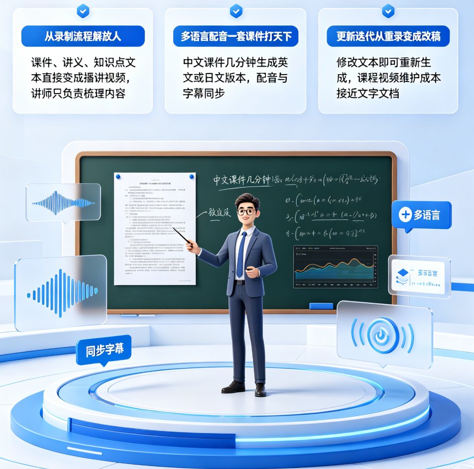 知识播讲短视频制作趋势：虚拟讲师+AI配音如何降低课程制作门槛？