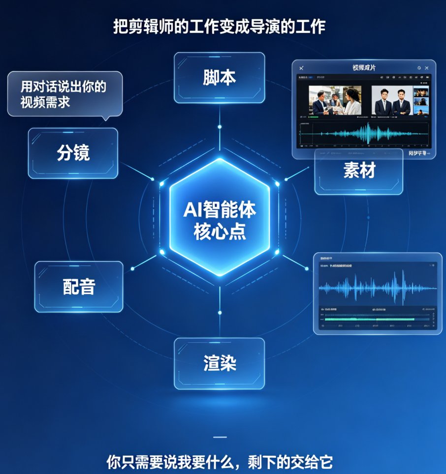 视频Agent是什么？燃点魔方如何通过对话式指令自动剪辑？