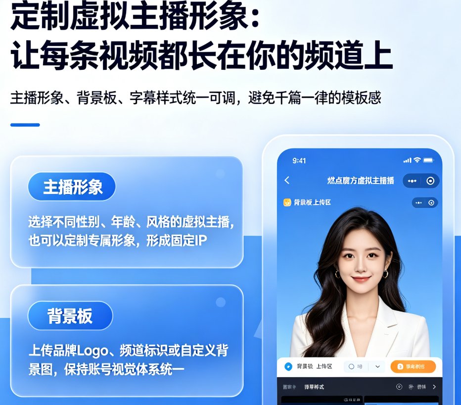 新闻短视频怎么快速产出？燃点魔方新闻播讲，定制虚拟主播形象