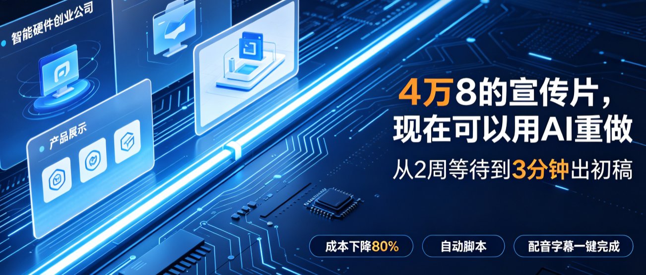 企业宣传视频制作太贵？燃点魔方AI一键成片，3分钟搞定专业级宣传片