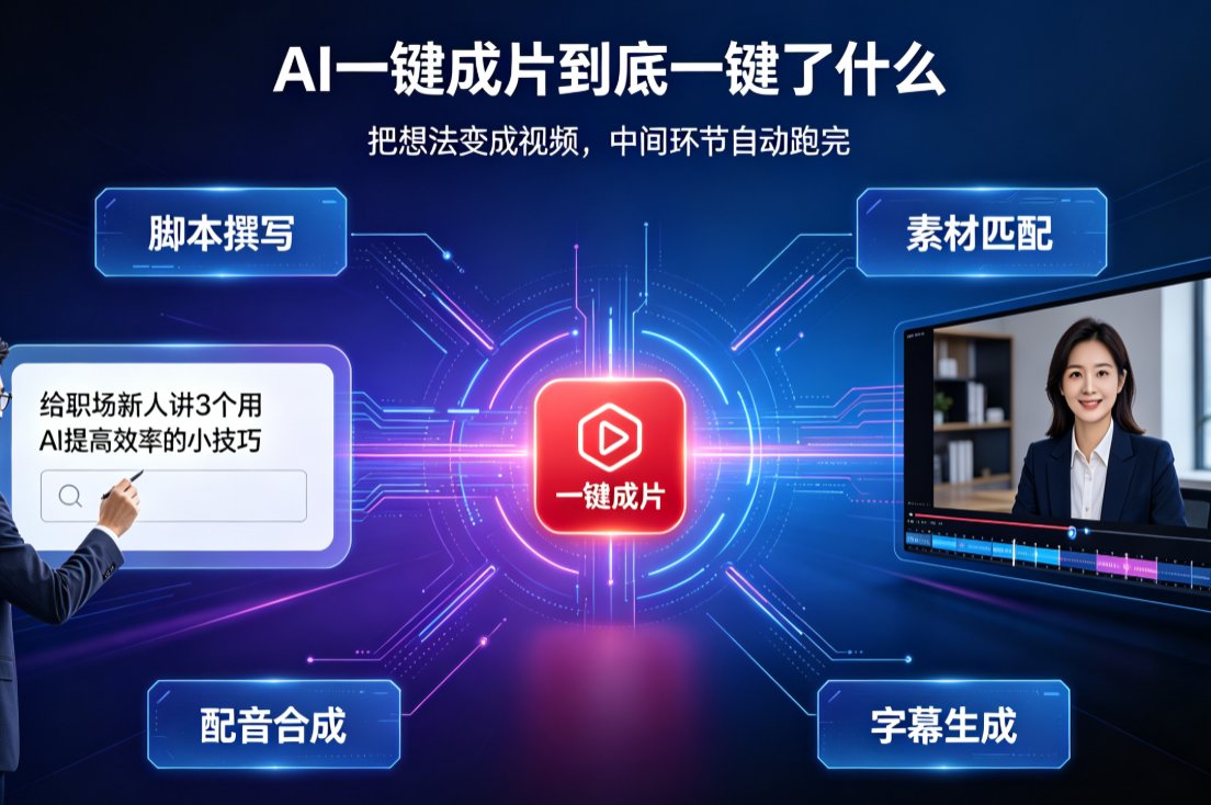 AI一键成片素材匹配不准？燃点魔方智能素材库，风格统一不违和