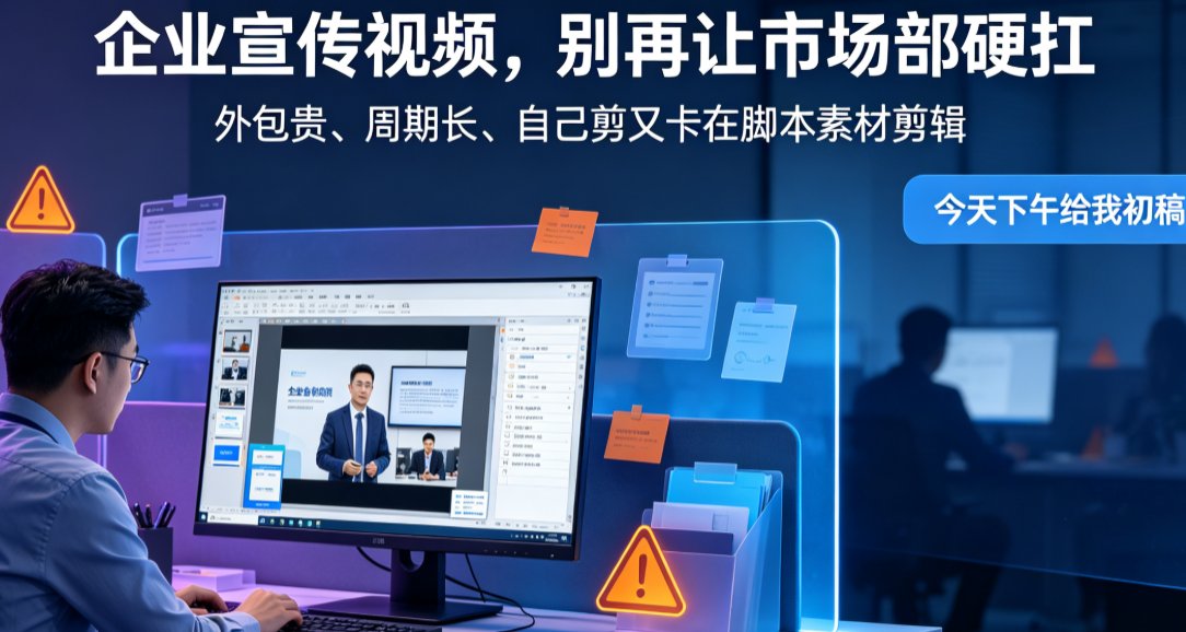 企业培训视频制作没头绪？燃点魔方企业宣传模板+素材库，HR也能轻松上手