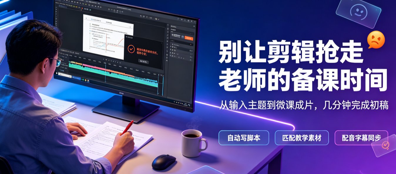 教师如何用AI一键成片批量制作微课？燃点魔方实操指南