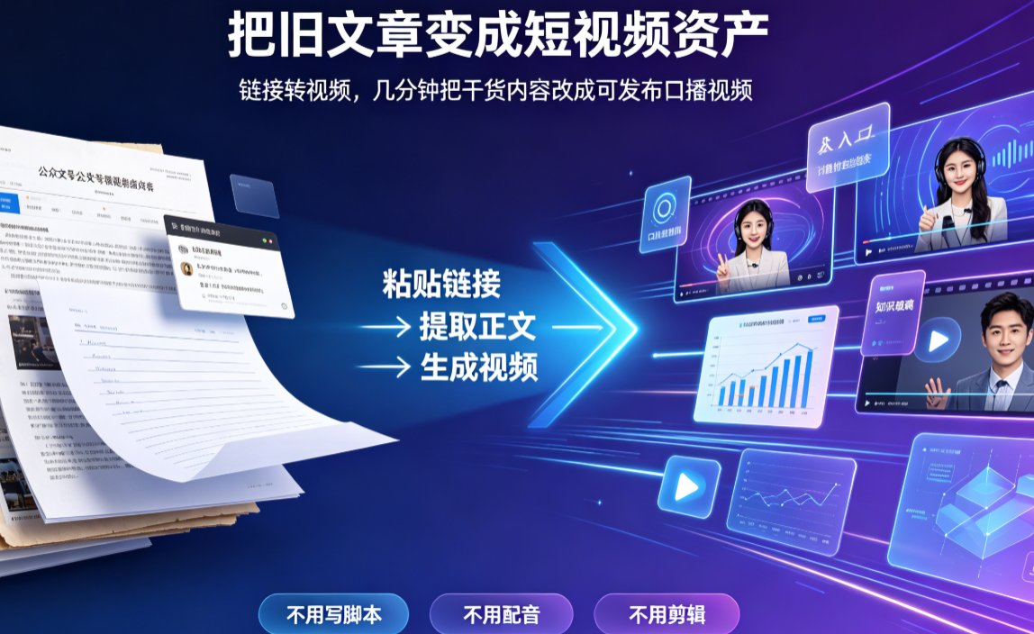 燃点魔方链接转视频操作界面,输入框支持粘贴文章/网页链接