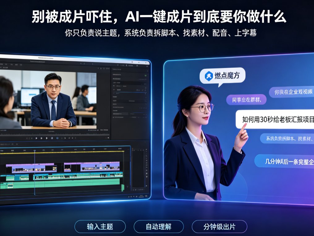 AI一键成片怎么做？从脚本到成片全流程实操拆解