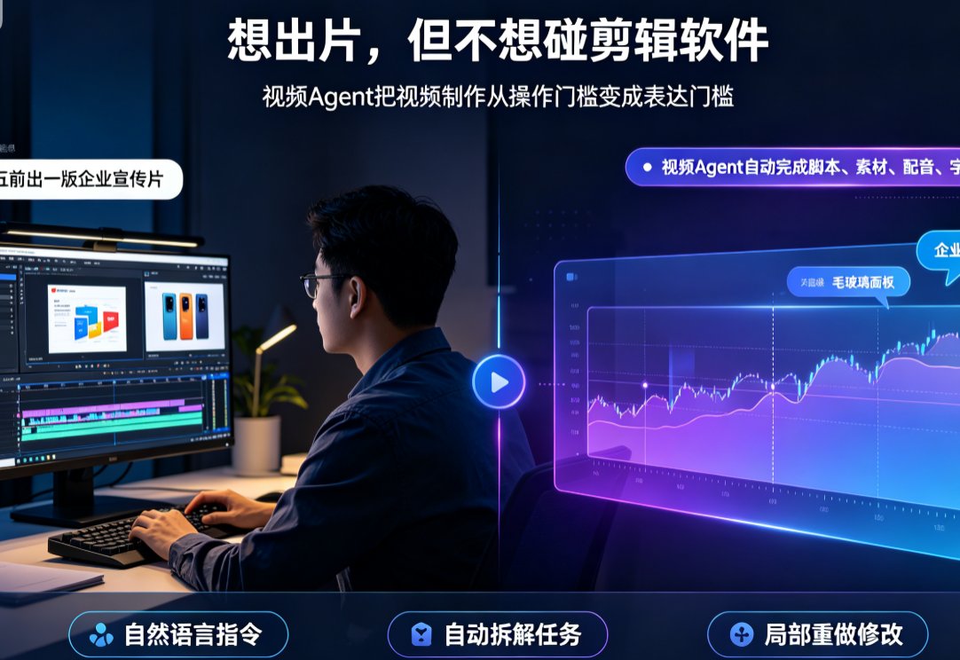 视频Agent是什么？燃点魔方对话式指令调度AI，自动拆解任务出片