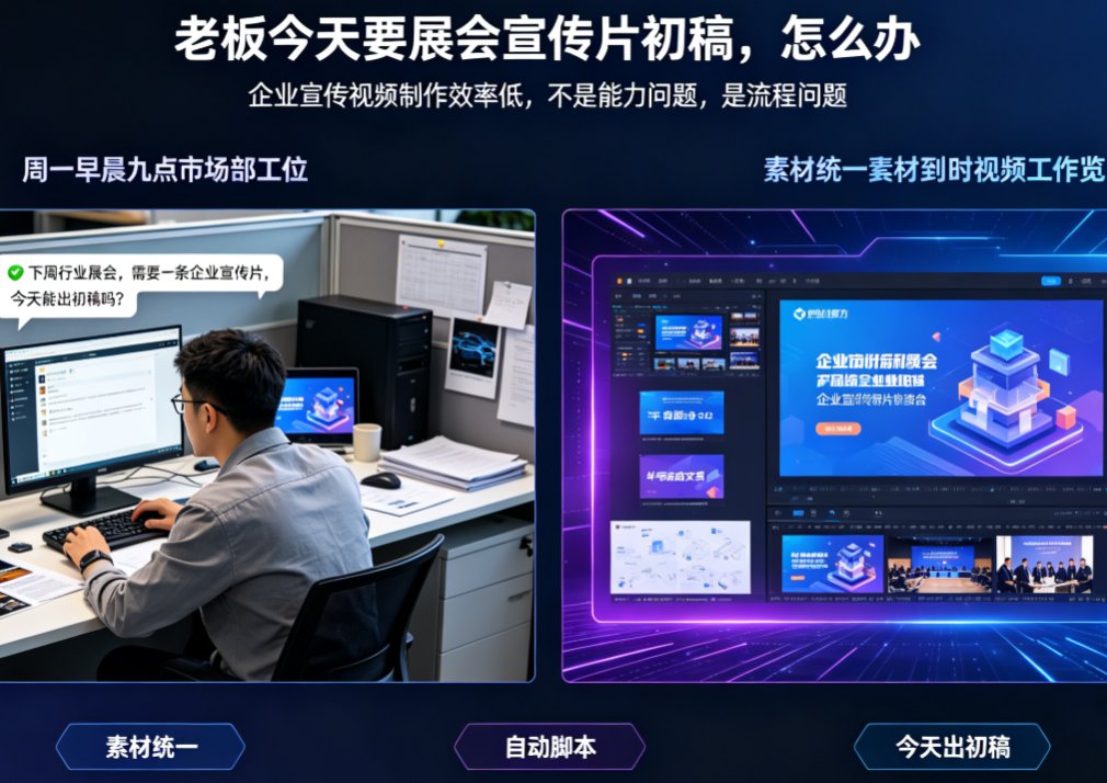 企业宣传视频制作效率低？燃点魔方视频Agent自动化生成品牌视频
