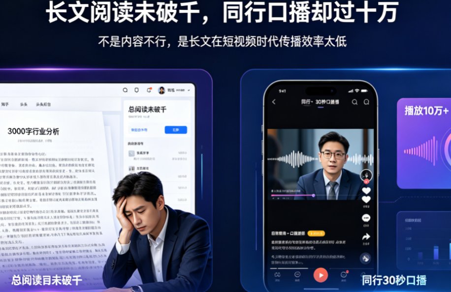 链接转视频工具怎么选？燃点魔方粘贴链接一键生成口播短视频，长文秒变爆款