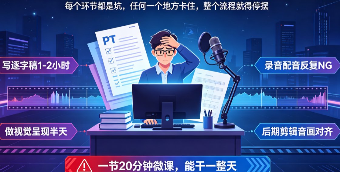 课件变视频总卡壳？燃点魔方知识播讲模式，虚拟讲师帮你讲清楚