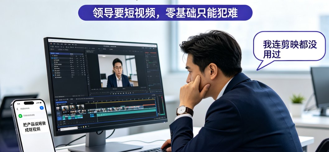 燃点魔方AI一键成片操作界面,左侧输入主题,右侧实时预览脚本与素材匹配