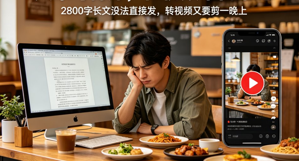 燃点魔方链接转视频操作界面,展示粘贴链接后的指令输入框和生成预览