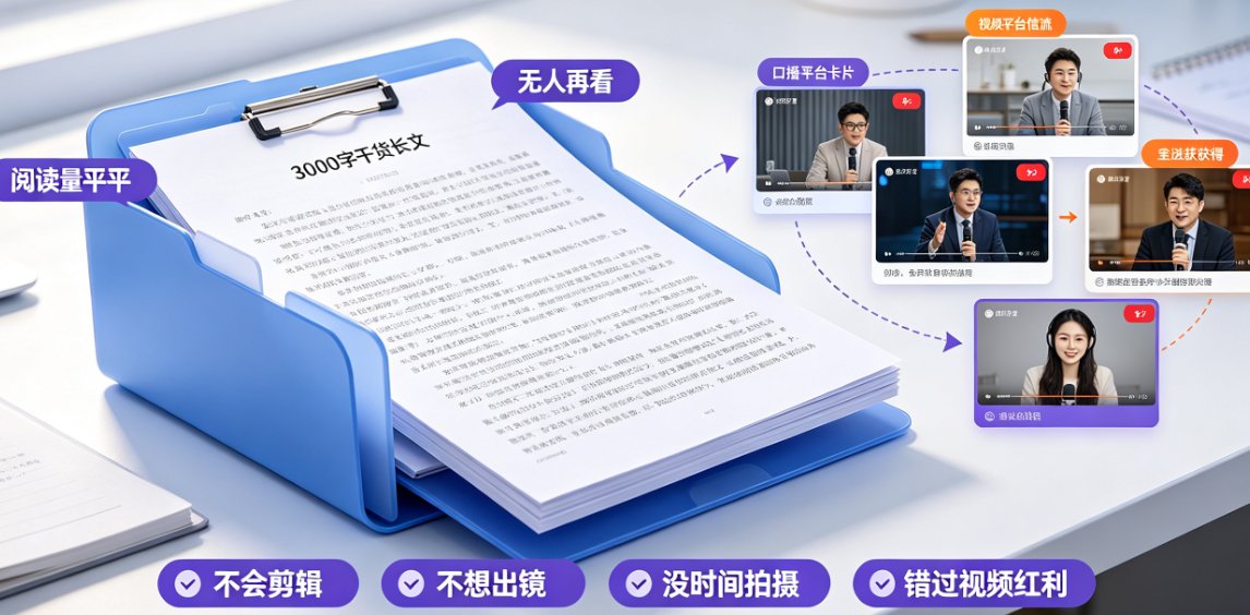 链接转视频怎么做？燃点魔方把公众号文章变口播短视频的实操指南
