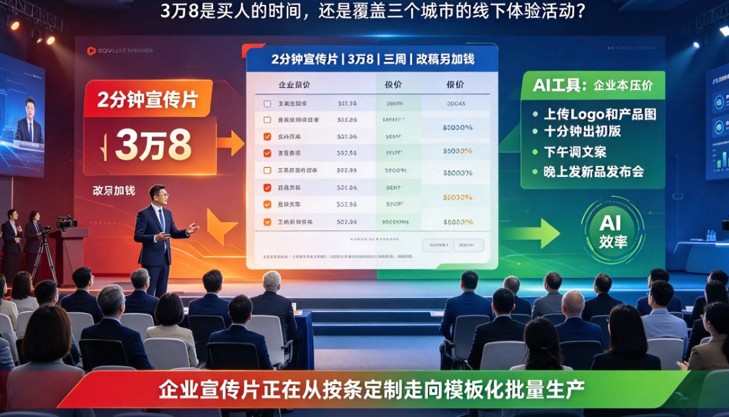 企业宣传片AI代工时代来了：上传Logo到成片只要几分钟