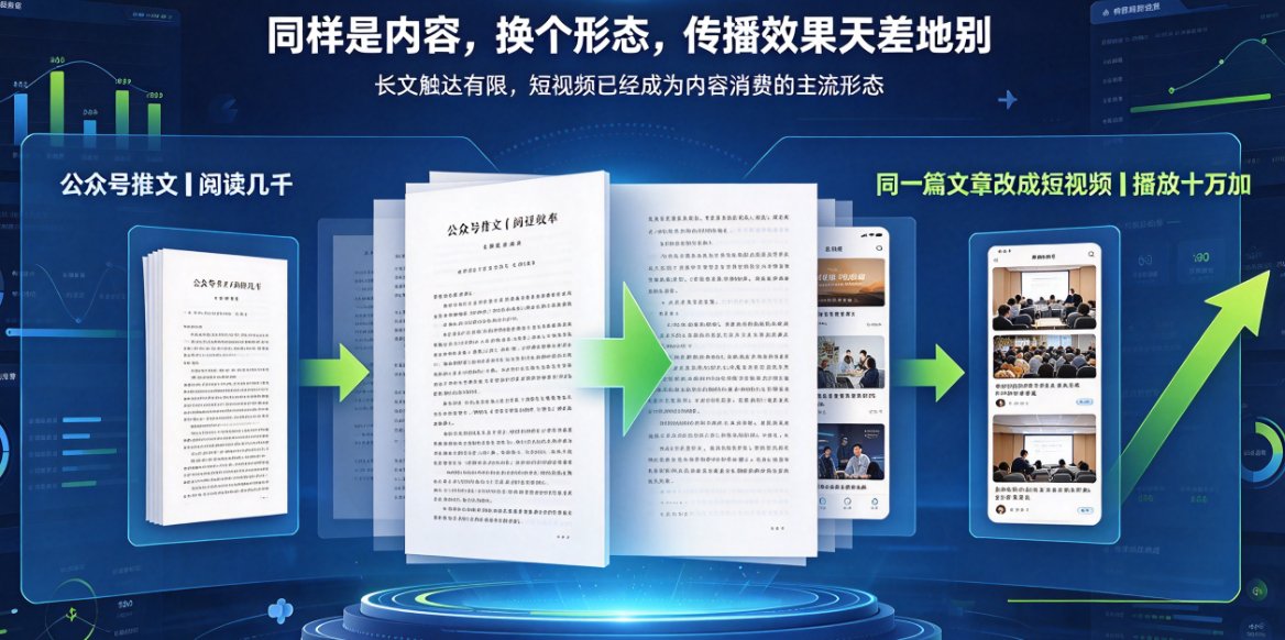 链接变视频成新风口：长文资讯一键转化为口播短视频怎么做？