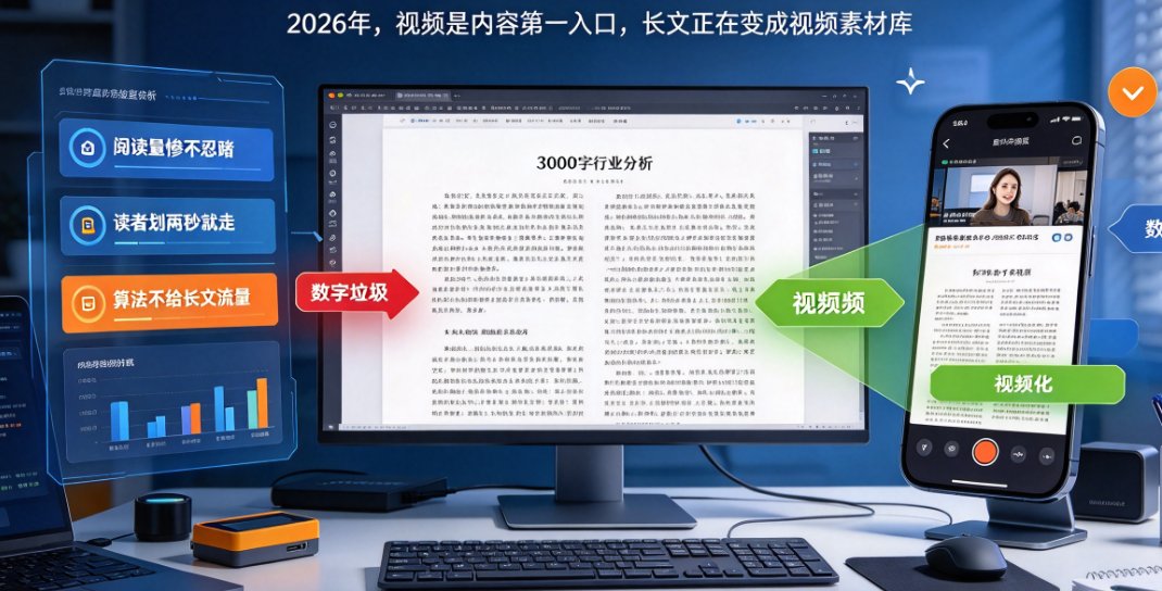 燃点魔方链接转视频操作界面,左侧粘贴链接,右侧自动生成口播脚本及视频预览