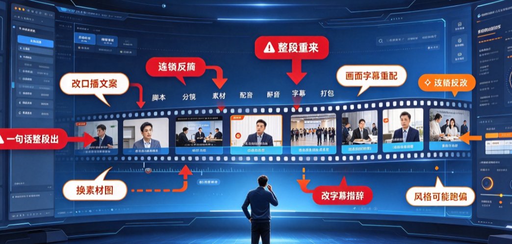 企业宣传片使用燃点魔方上传新Logo后,Agent自动替换片头Logo并保持风格统一的对比效果