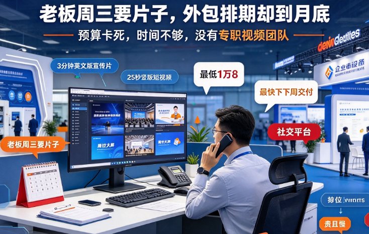 没有视频团队怎么做企业宣传片？燃点魔方AI一键成片实测指南