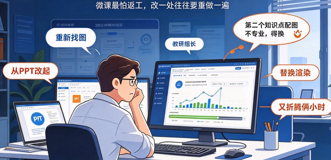 微课改到一半想换配图？燃点魔方视频Agent支持局部重做不推翻