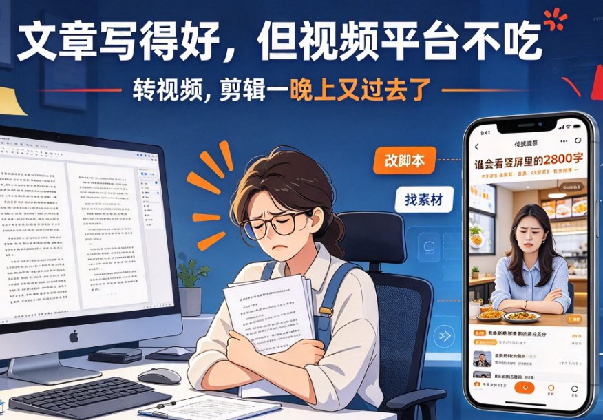 文章链接一键变口播视频？燃点魔方链接转视频全流程实测