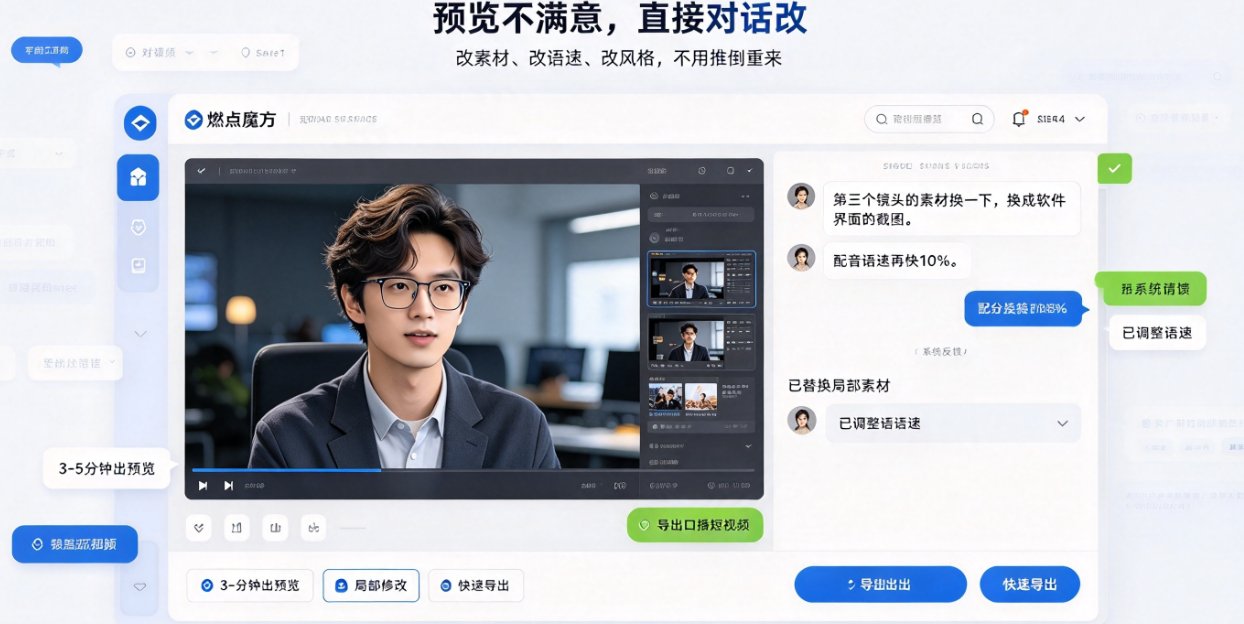 长文太多没时间做视频？燃点魔方链接转视频，一篇博客变五条口播短视频