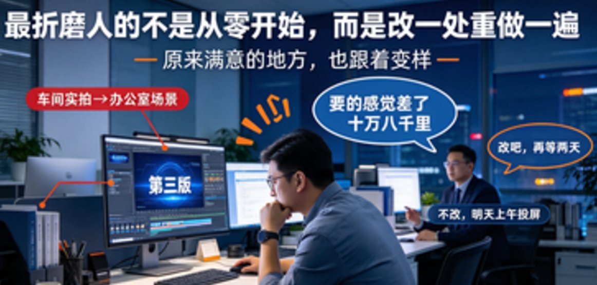 视频制作反复改稿太费时？燃点魔方视频Agent对话式局部重做让返工归零