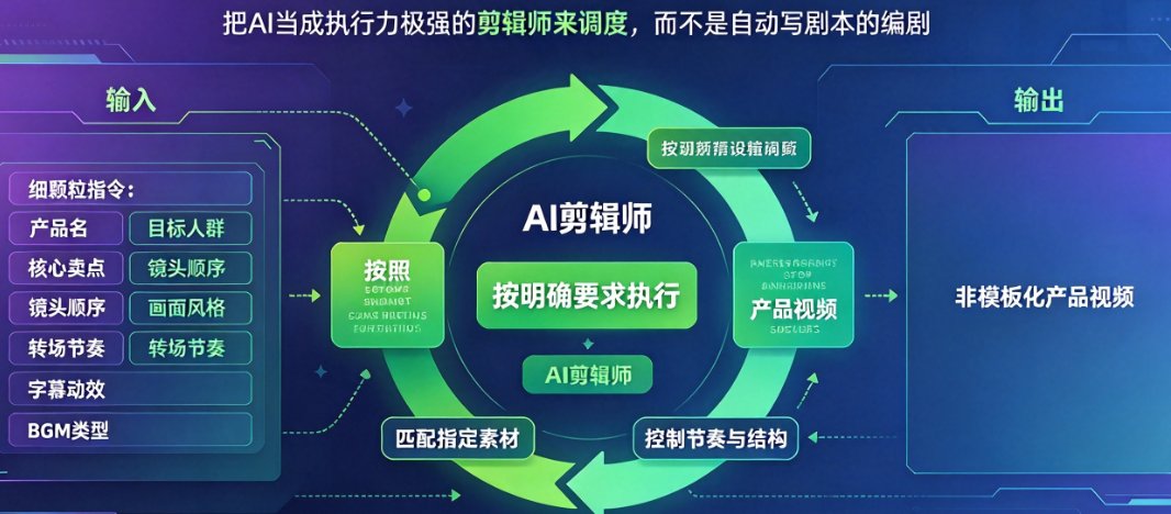 燃点魔方分镜脚本模式编辑界面的实际操作画面