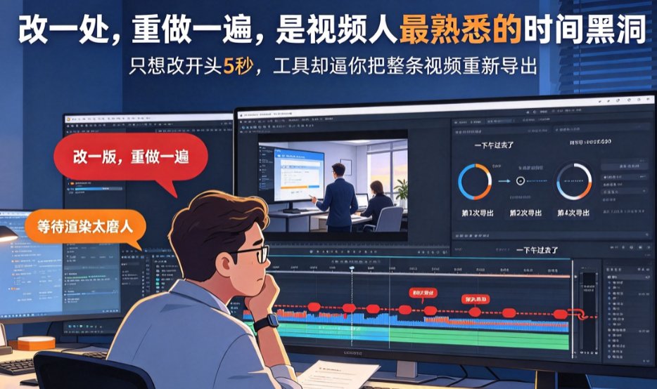 做视频效率低？燃点魔方视频Agent对话式指令实现多轮修改
