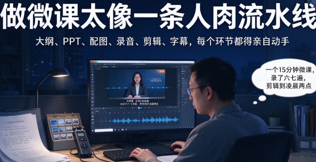 教师做微课没时间？燃点魔方知识播讲PPT秒变虚拟讲师